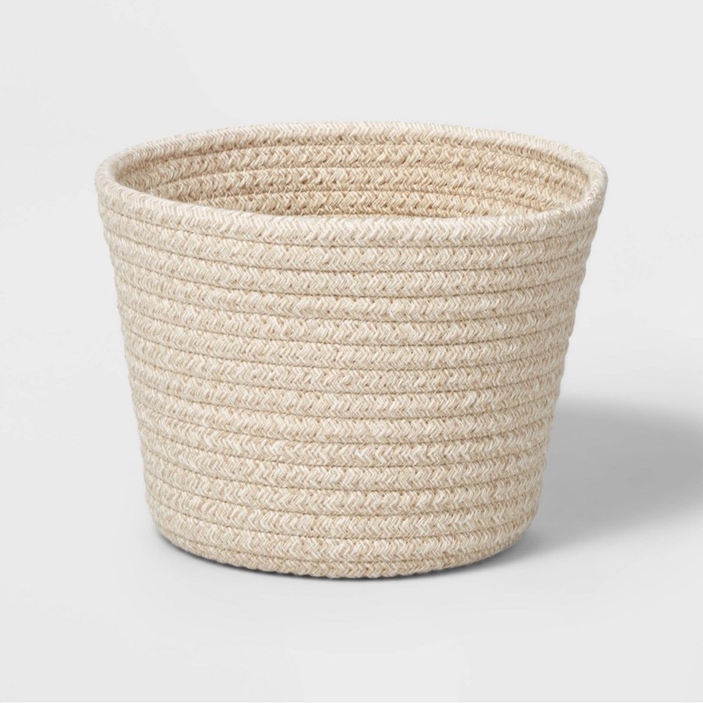 Brand New Brightroom Beige Decorative Coiled Rope Basket